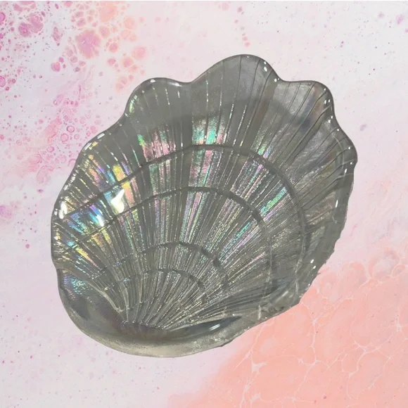 Iridescent Glass Shell Ring Dish - Picture 2 of 2